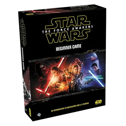 Star Wars: The Force Awakens Beginner Game box with Kylo Ren, Rey, Han Solo, and Finn in action