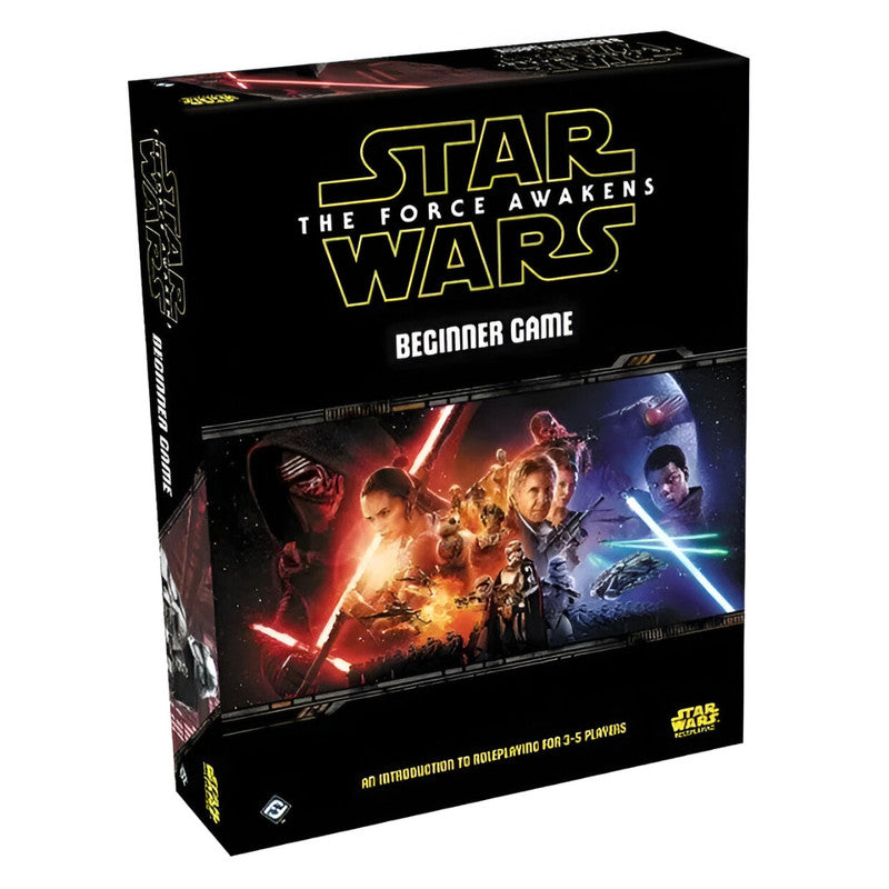 Star Wars: The Force Awakens Beginner Game box with Kylo Ren, Rey, Han Solo, and Finn in action