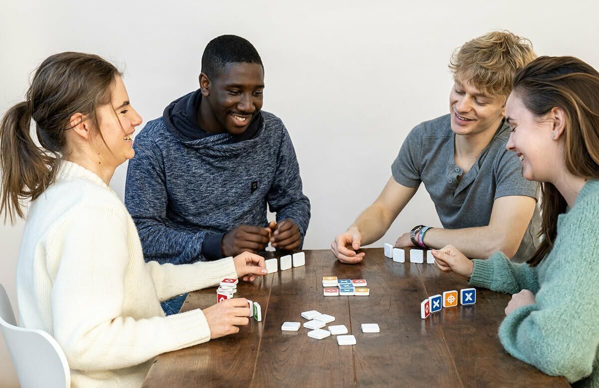 FlexiQ Trixo game box and instructions with colorful puzzle pieces