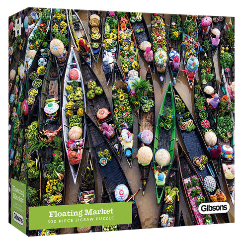 Gibsons - Floating Market 500 Piece Jigsaw - Good Games