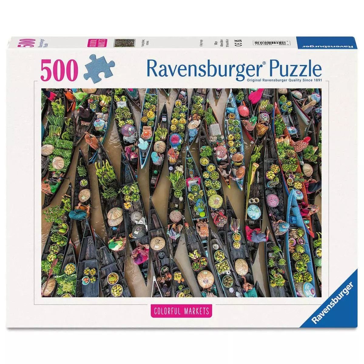 Ravensburger - Floating Market, Indonesia 500 Piece Jigsaw