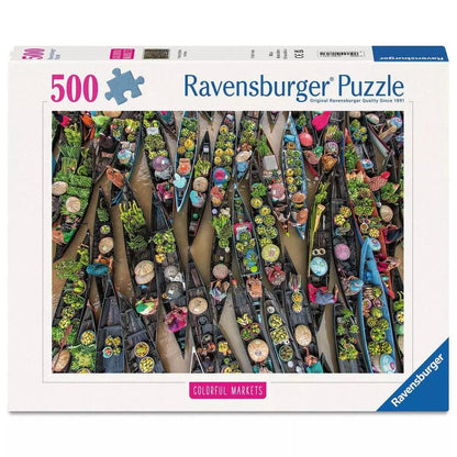 Ravensburger - Floating Market, Indonesia 500 Piece Jigsaw
