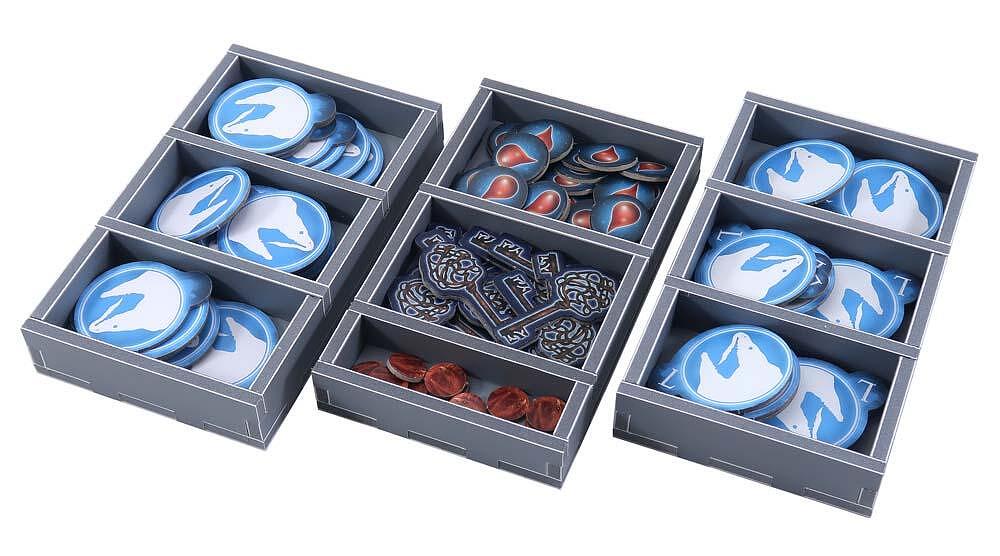 Folded Space insert organizer for Abyss, showing compartments