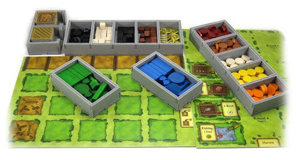 Compact folded foam insert for Agricola game box storage
