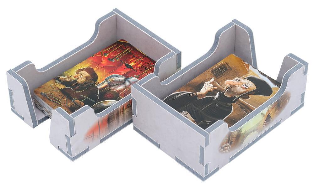 Folded Space organizer showing multiple compartments designed for Architects of the West Kingdom game pieces