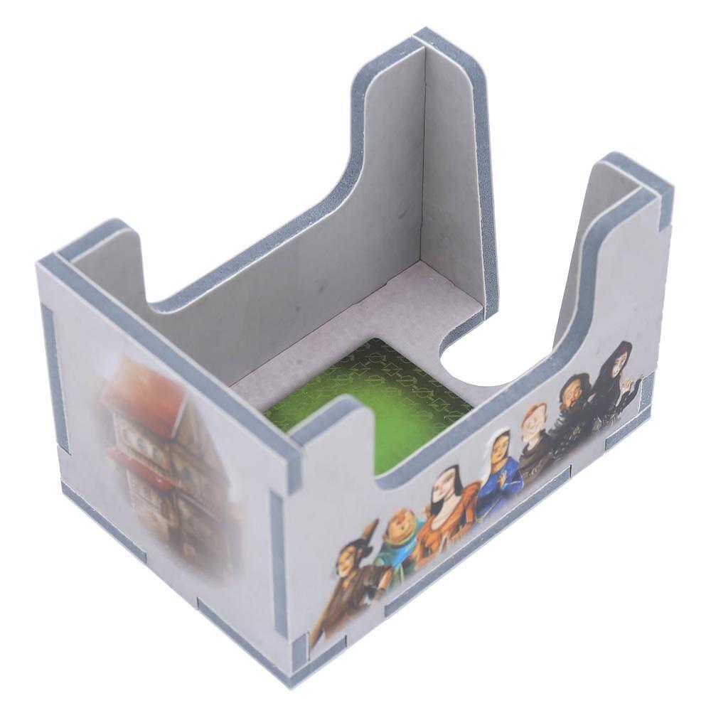 Folded Space game insert organizer with Architect’s of the West Kingdom cards, tokens, and trays inside box