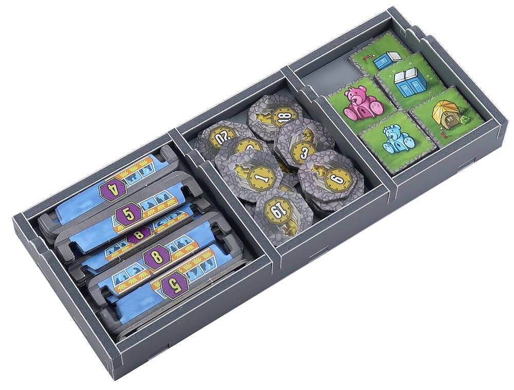 Empty Folded Space organizer showing compartments inside Barenpark box