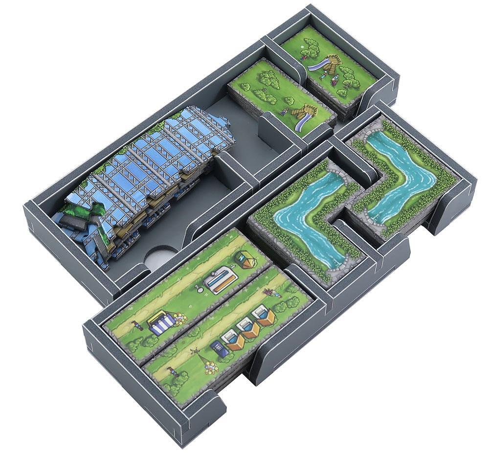 Neatly arranged Barenpark components inside the insert trays