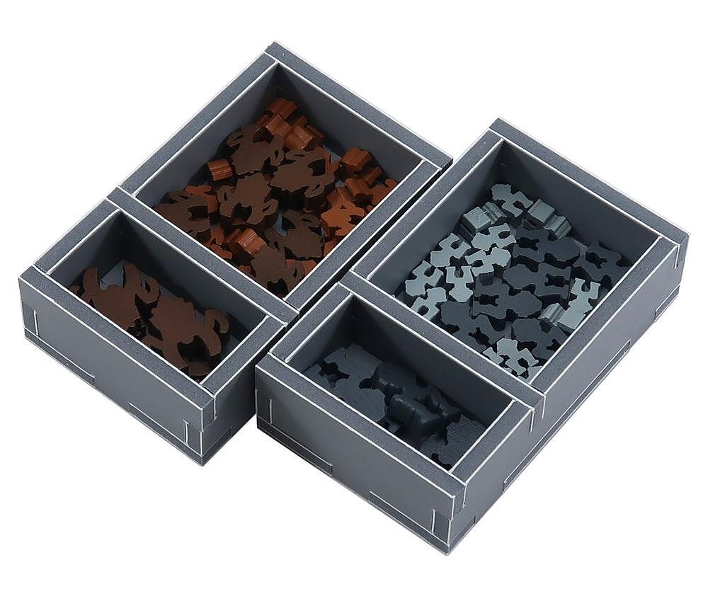 Top view of Folded Space Barrage insert with compartments