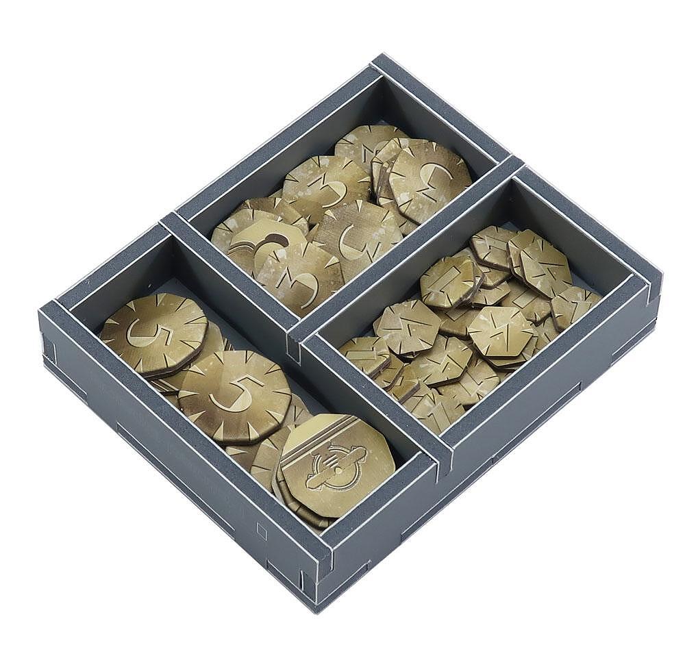 Side angle of Barrage insert showing slot layout