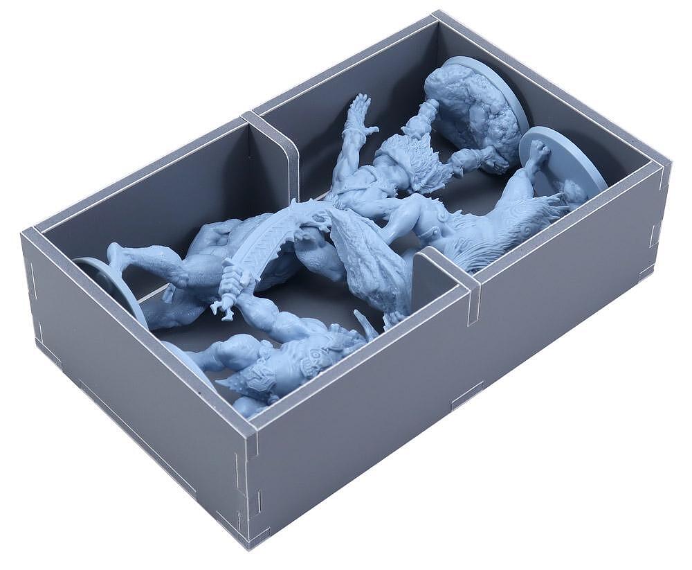 Close-up of labeled compartments in Folded Space insert
