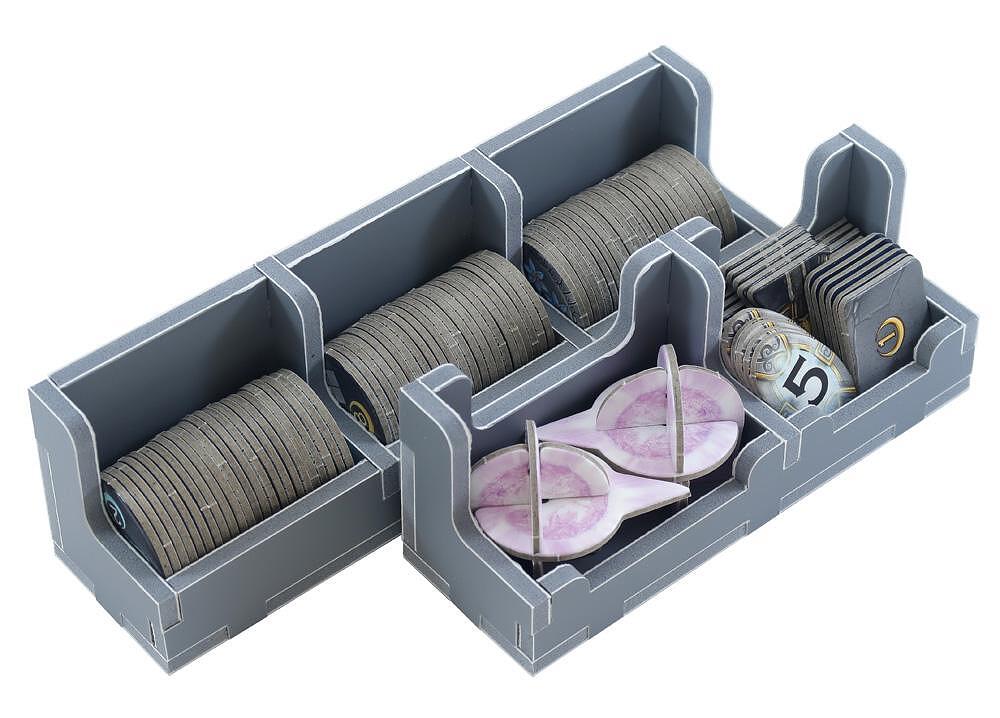 Folded Space Bonfire insert with game tokens in place