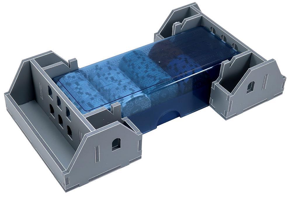 Folded Space insert for Brass Birmingham and Lancashire, grey organizer with blue card box
