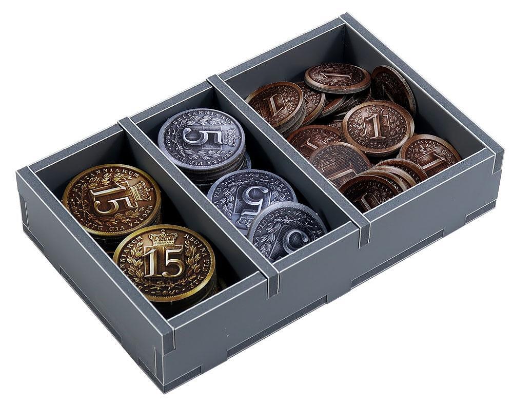 Folded Space Insert for Brass, dark gray with game coins