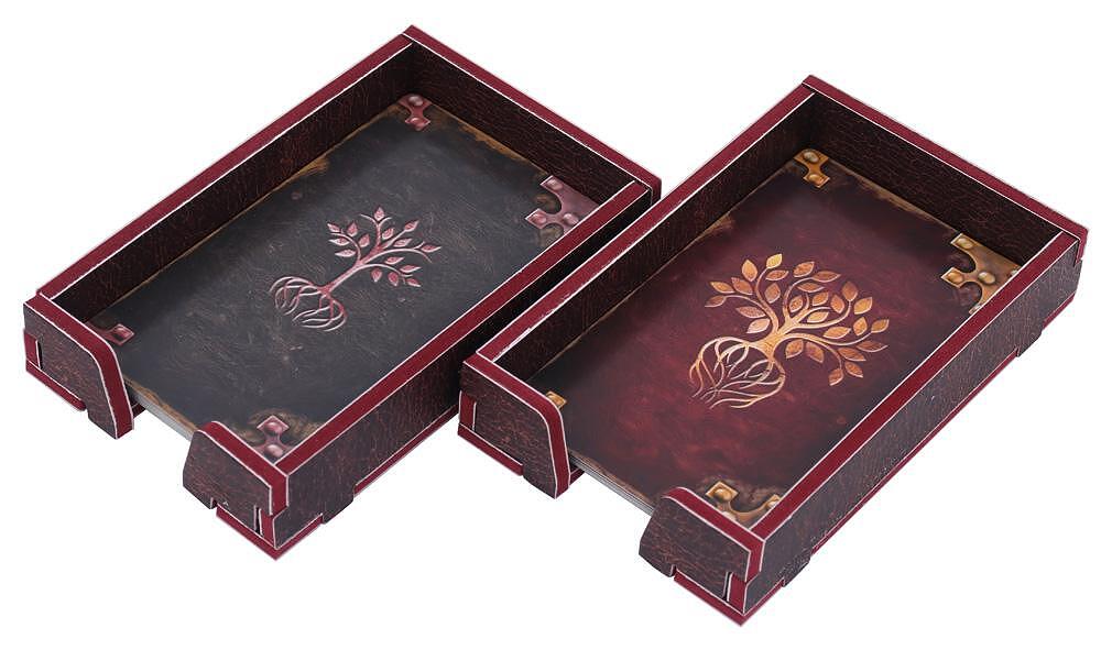 Insert partially assembled with various sized compartments