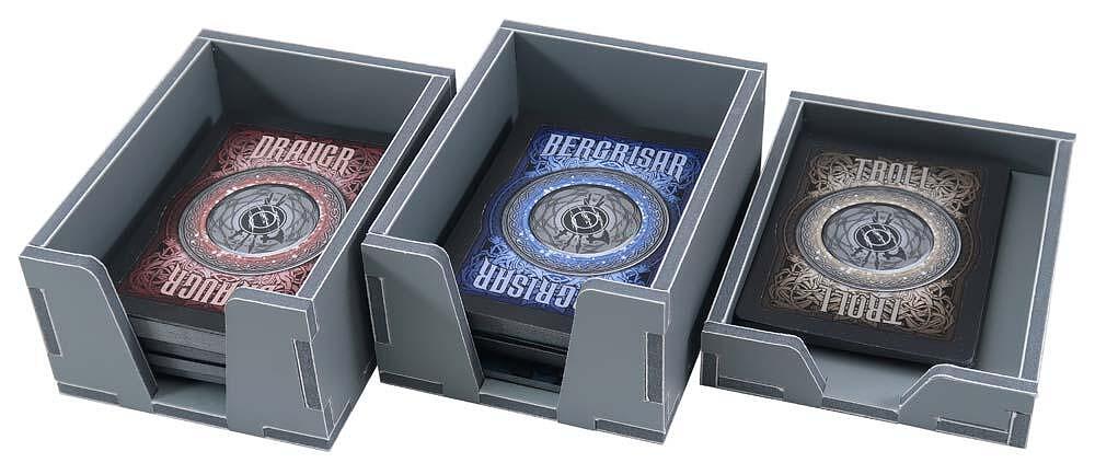 Side angle of insert with compartments for dice and tokens