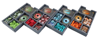 Folded Space game insert showing card and token compartments for Civilization A New Dawn