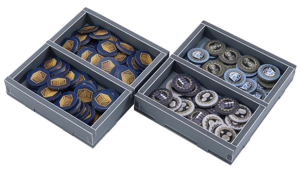 Folded Space storage solution for Civilization A New Dawn game parts