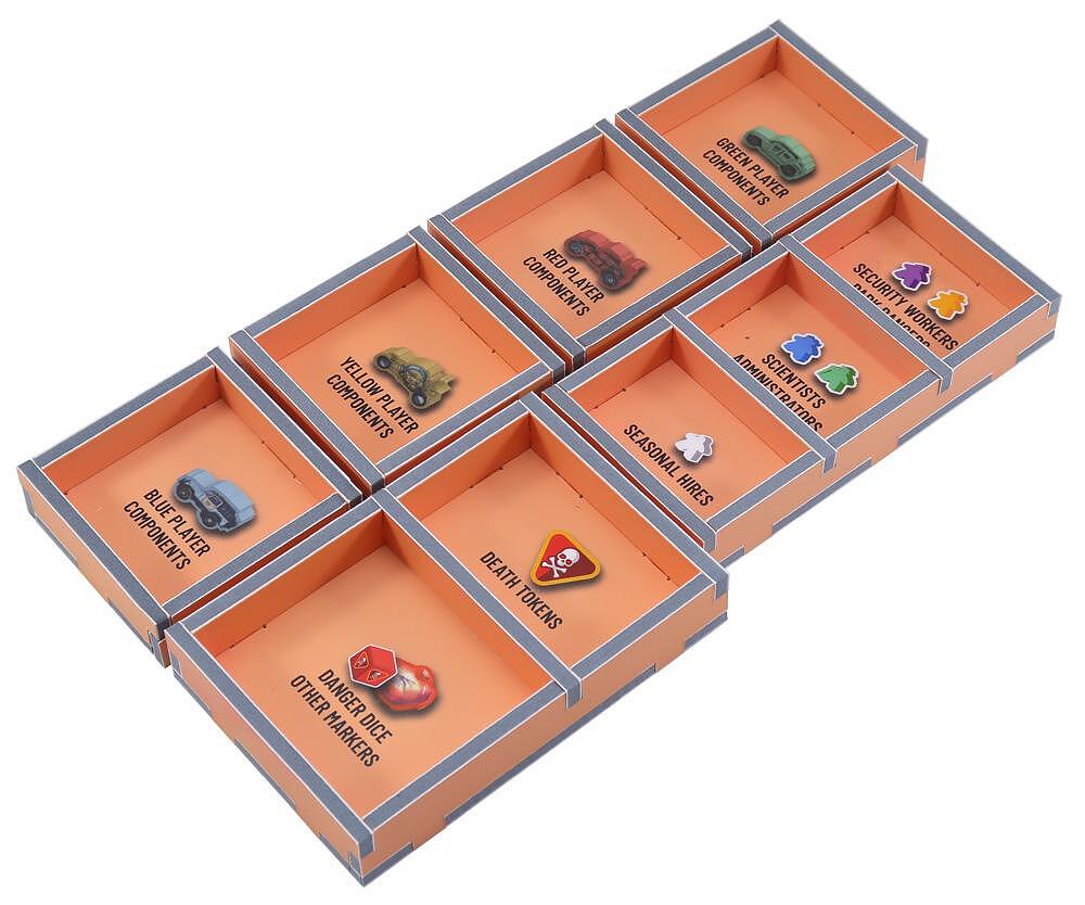 Folded Space Dinosaur World game organizer insert with compartments