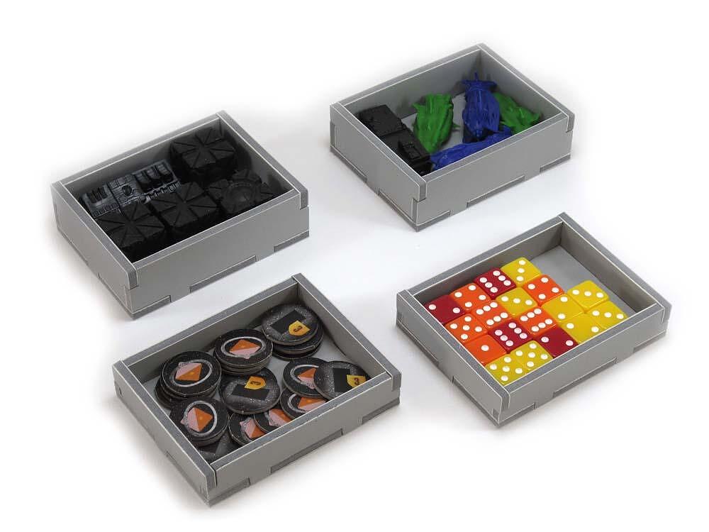 Folded Space insert organizer for Eclipse with trays of pieces