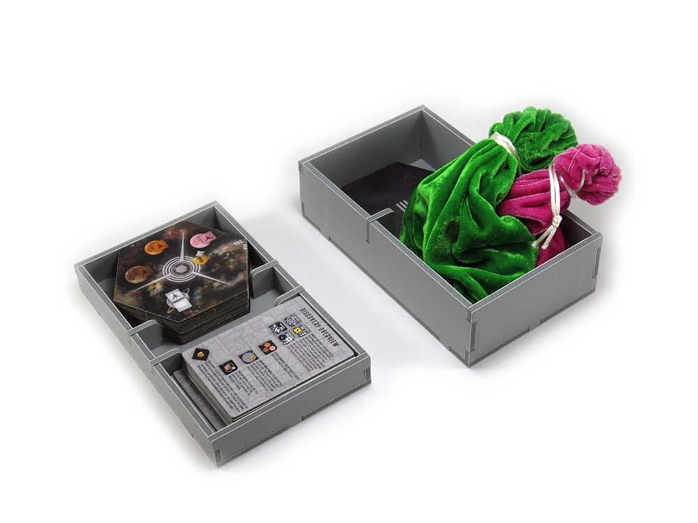 Eclipse insert with token trays and bags in boxes