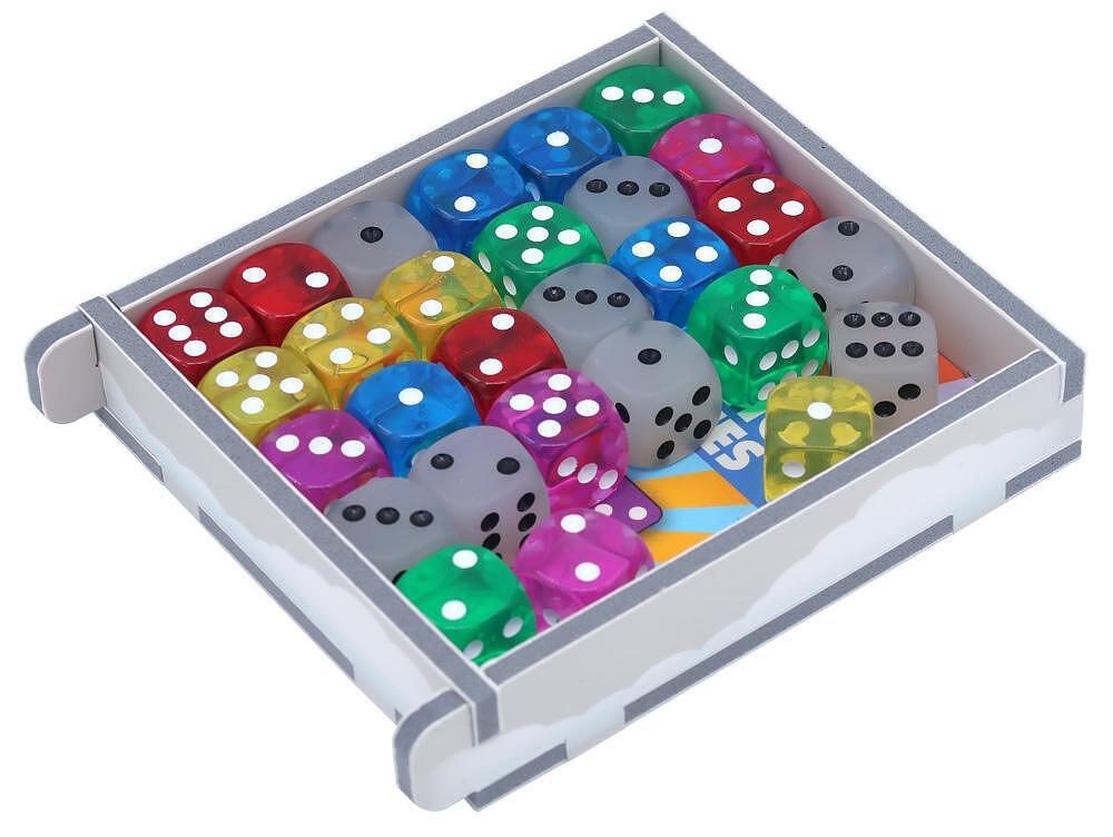 Open game box with Folded Space insert neatly organizing Fantastic Factories components