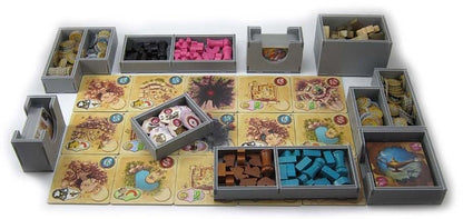 Close-up of Folded Space insert showing compartments for Five Tribes components