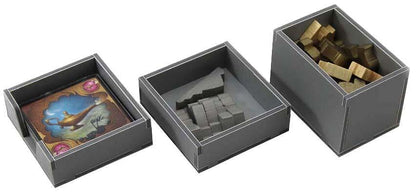 Individual tray from the Folded Space insert holding Five Tribes tokens