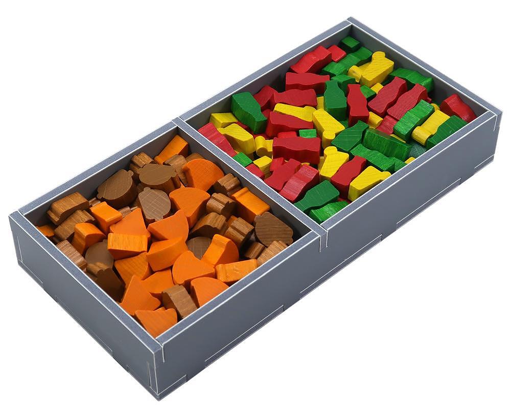 Top View of Fully Assembled Folded Space Insert in Food Chain Magnate Box