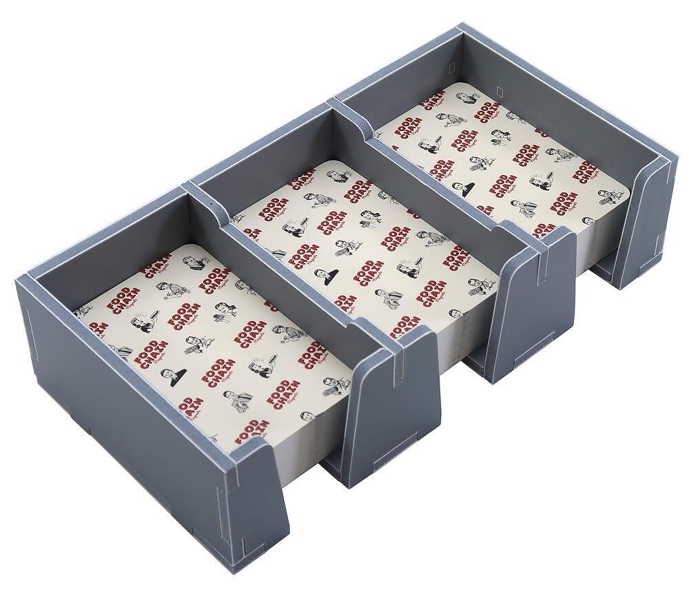 Folded Space Insert Showing Card and Token Compartments in Game Box