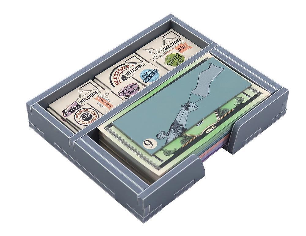 Close-up of Component Trays from Folded Space Insert for Food Chain Magnate