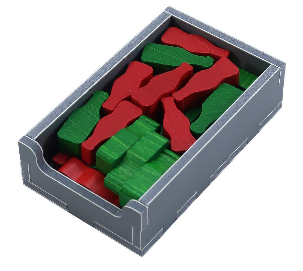 Folded Space Insert with Game Cards and Tokens Neatly Arranged