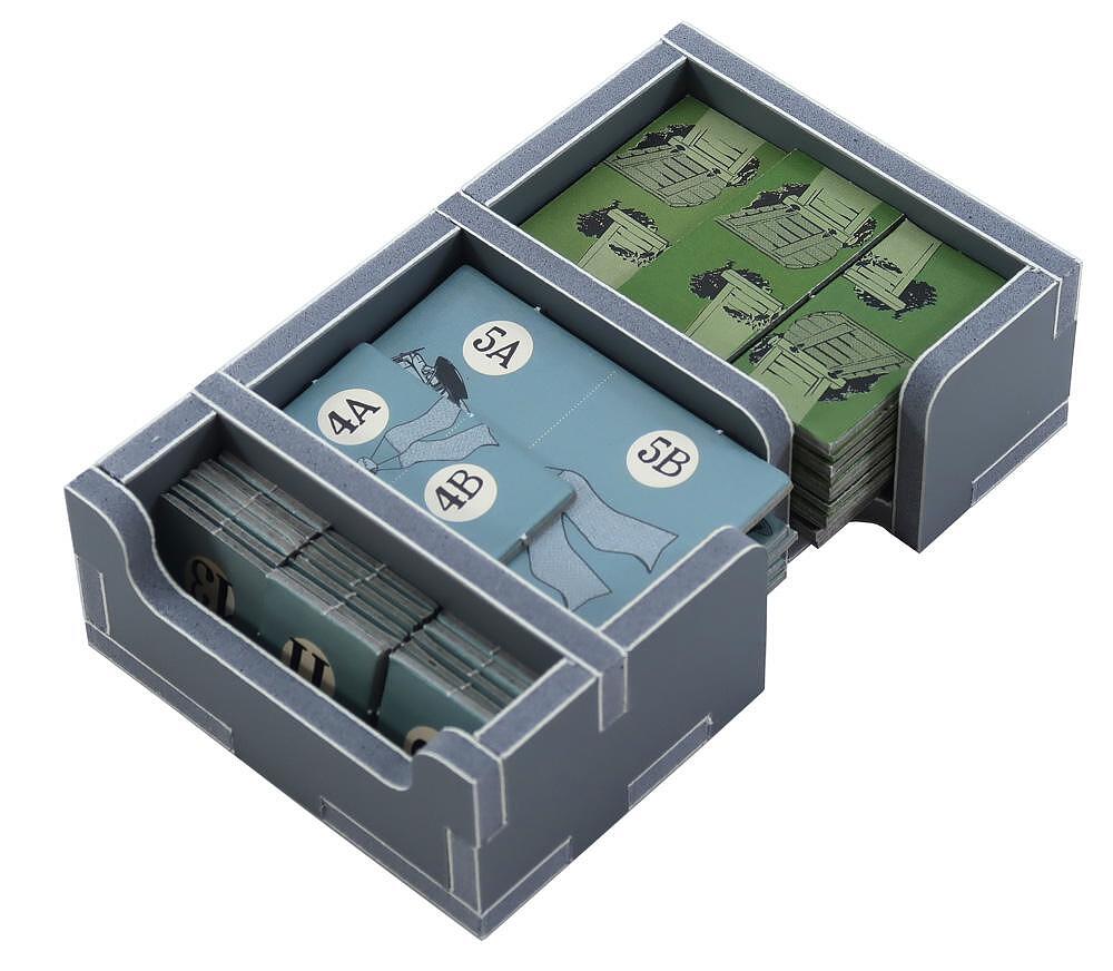 Bird’s Eye View of Fully Loaded Folded Space Insert Inside Game Box