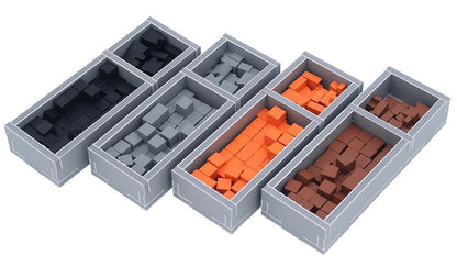 Game board and insert layout inside the main box