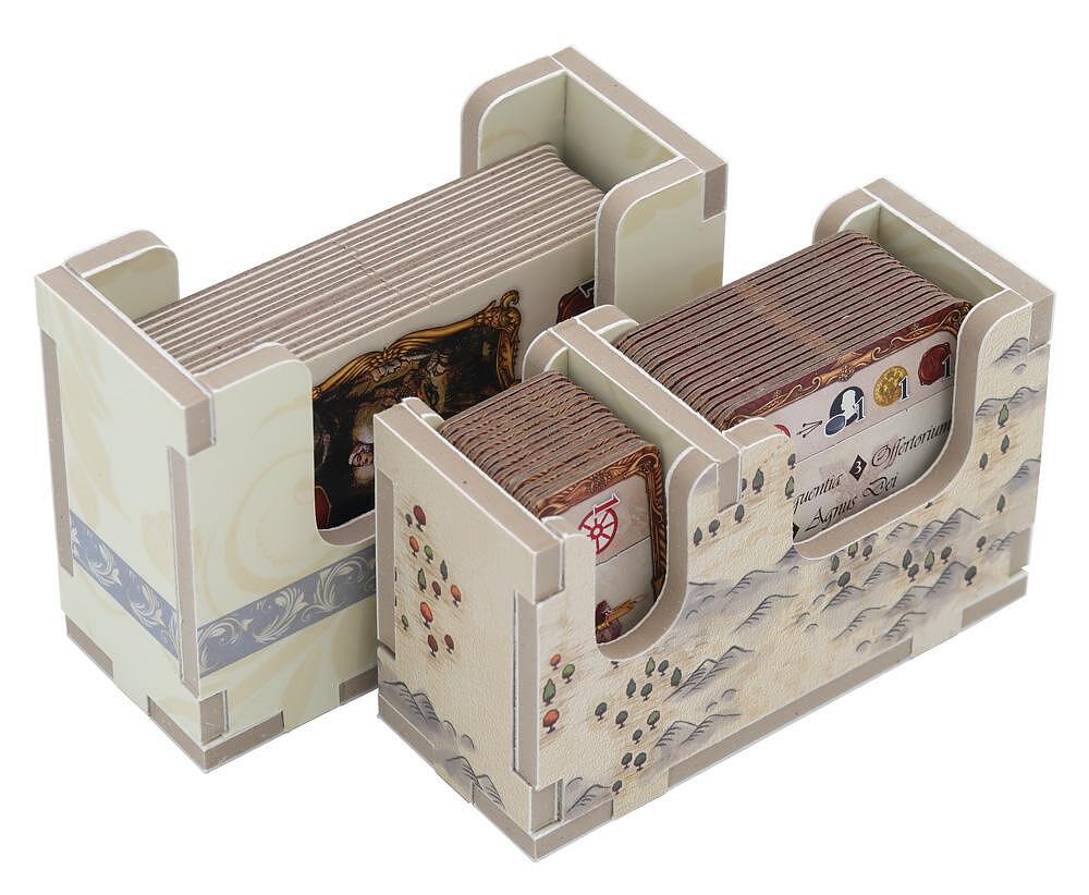 Folded Space Lacrimosa game insert organizer, tan, fits multiple card sizes
