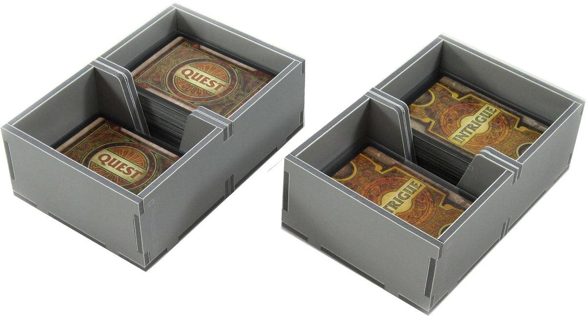 Folded Space - Game Inserts for Lords of Waterdeep showing multiple compartments filled with game pieces