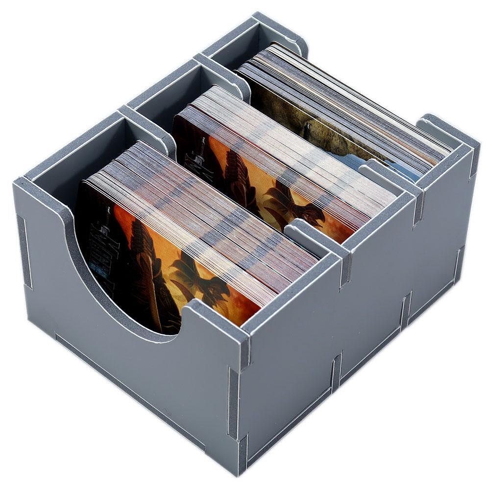 Folded Space insert showcasing Mage Knight game pieces arranged neatly