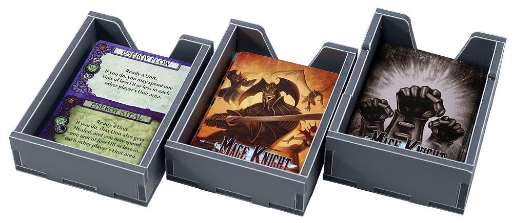 Folded Space insert showing detailed organization for Mage Knight tokens