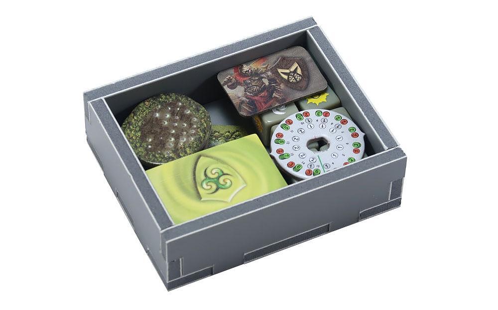 Folded Space insert displaying neat layout of Mage Knight components