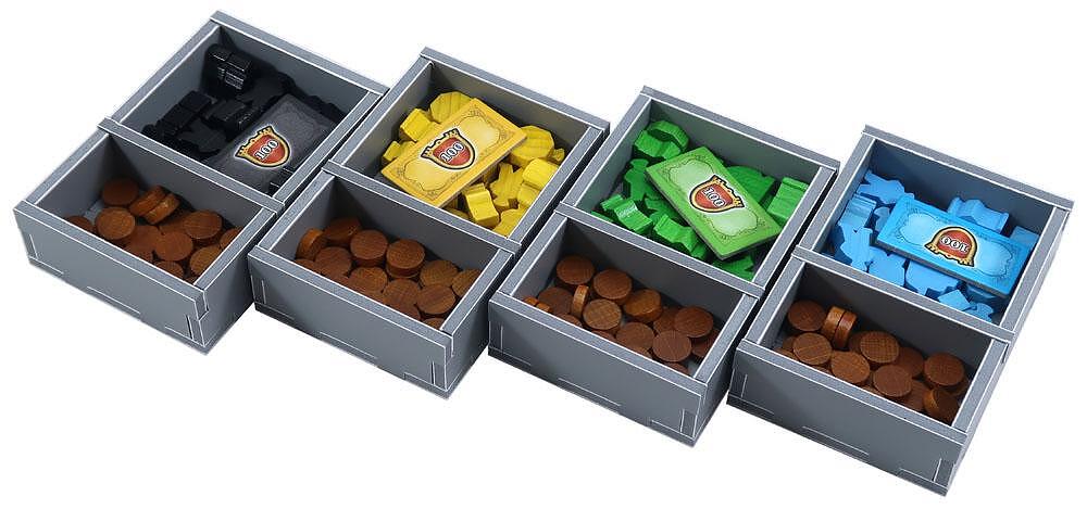 Folded Space insert organizer with Maracaibo cards and tokens