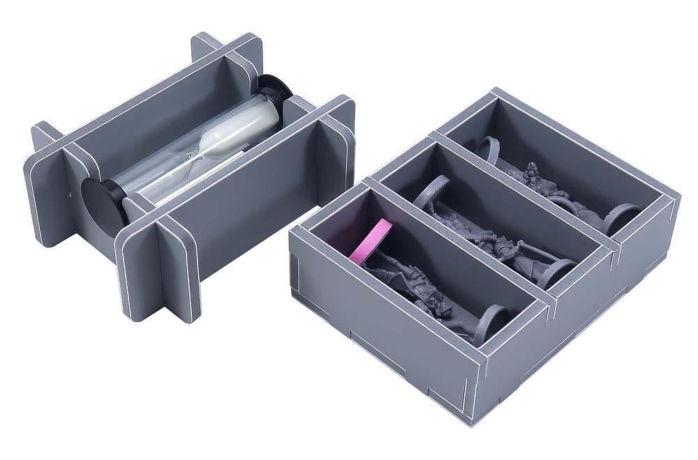 Folded Space organizer insert with components for Nemesis expansions laid out