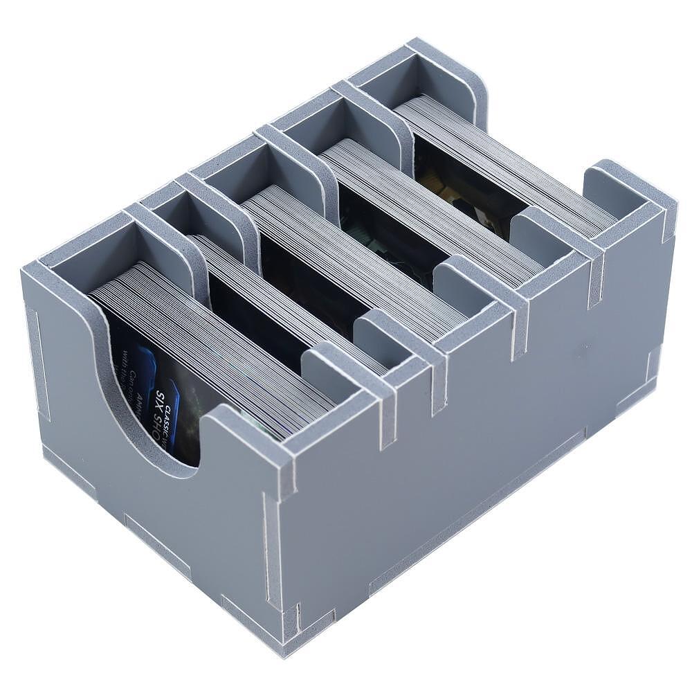 Detailed view of component sorting within the Folded Space insert