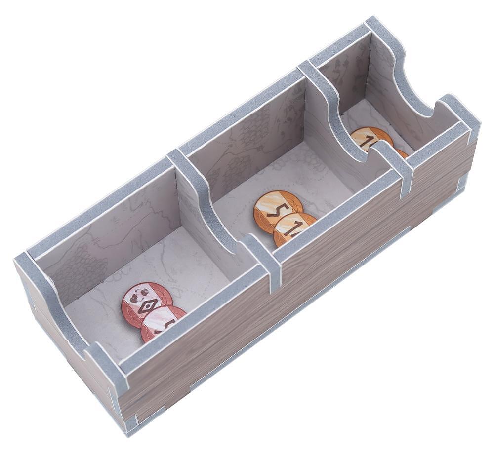 Folded Space Nidavellir game insert organizer with tokens