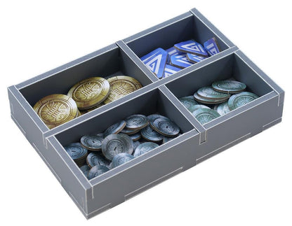 View of trays placed inside the game box