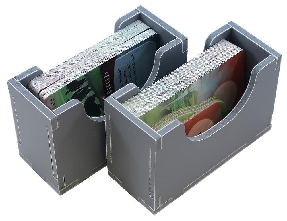 Game components neatly organized in insert trays