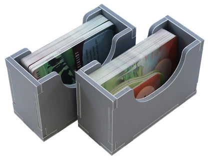 Game components neatly organized in insert trays