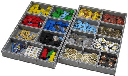 Individual trays from the Folded Space insert for Orleans, disassembled