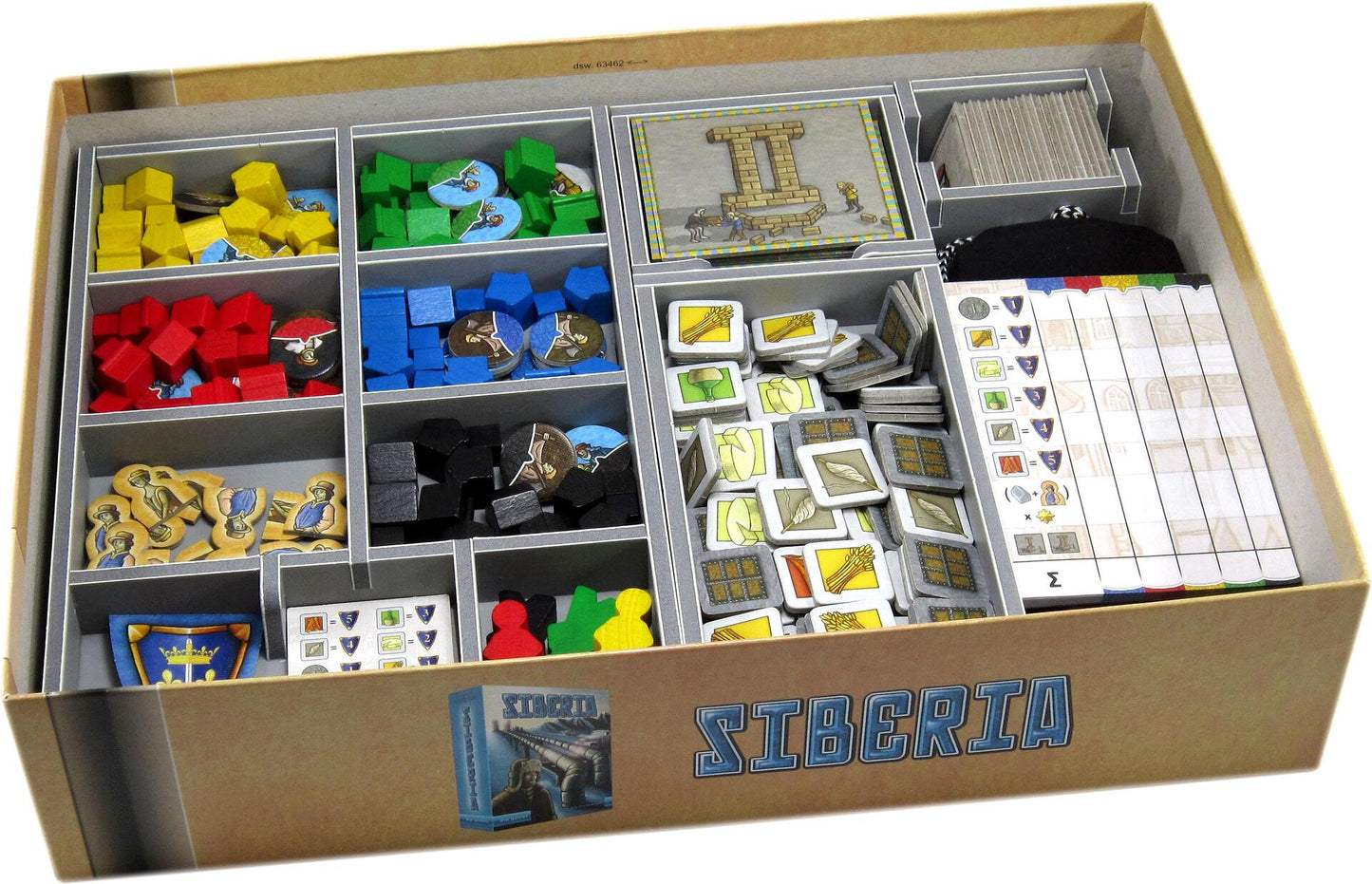 Detailed layout of Folded Space organizer trays for Orleans