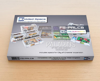 Folded Space insert organizer for Paladins of the West Kingdom Collector's Box, includes City of Crowns expansion space