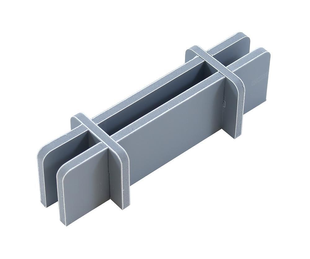 View of fully loaded Folded Space insert placed inside the box